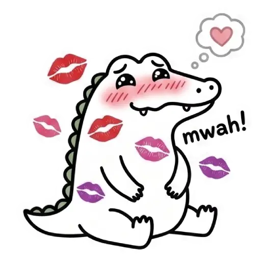 florak stickers, cute, funny, stickers, WhatsApp stickers, sticker pack, Alligator (63)